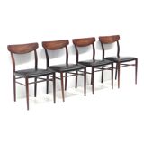 Set of four Danish designer chairs from Harry Østergaard from the 60s