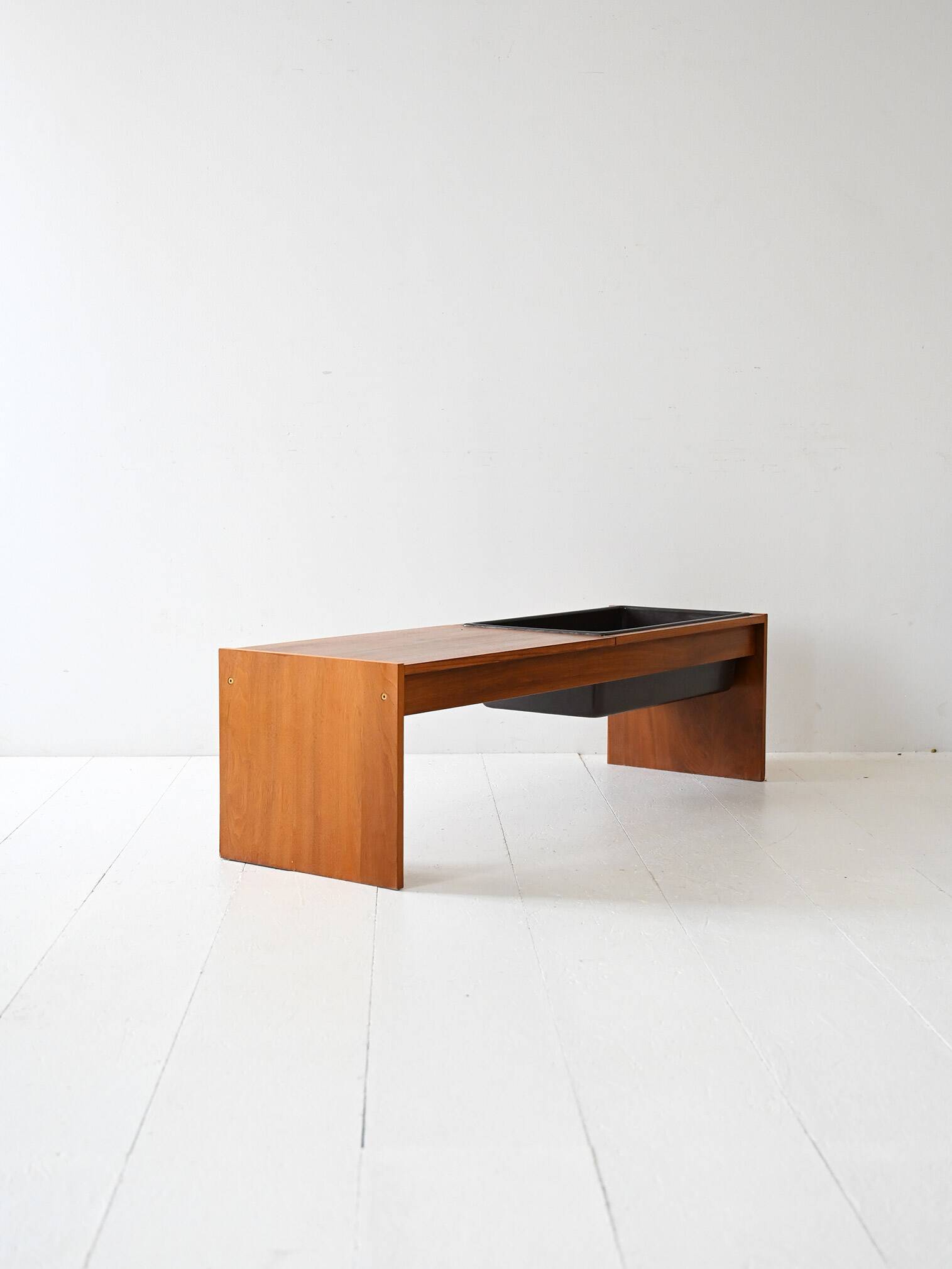 Table basse, jardinière scandinave en teck, années 1960