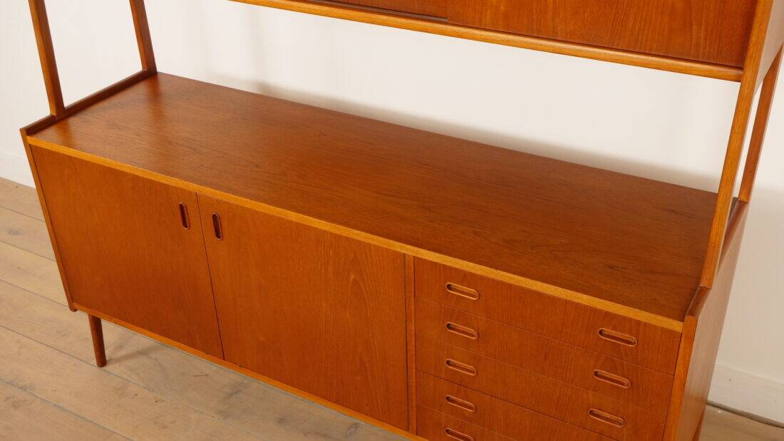 Vintage highboard | Wall cabinet | Teak | 175 cm