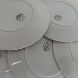 5 flat plates Sarreguemines, Tabarin model