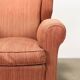 Vintage bergère armchair in wood and fabric, Italy, 1950s-1960s