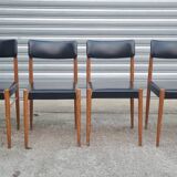 Set of 4 Scandinavian chairs 1970