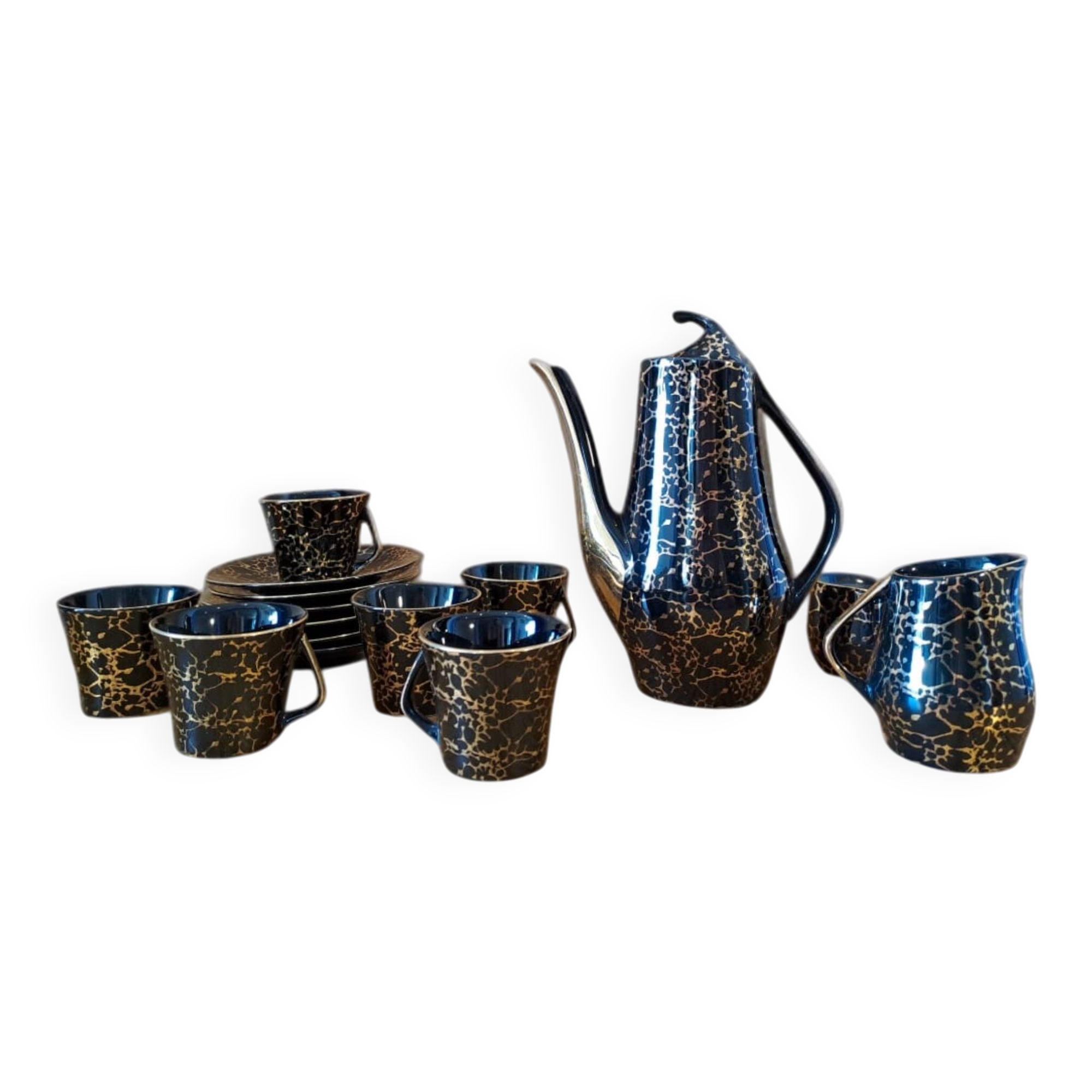 Coffee service IZA by Józef Wrzesień, Polish vintage 1950s