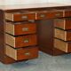 Vintage Harrods Kennedy desk in military campaign style with drawers.