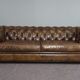 Chesterfield sofa in cowhide leather 3.5 seats