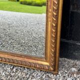 Louis XV Style Mirror In Stuccoed And Gilded Wood Circa 1880, Beveled Glass