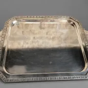 Large Art Deco silver-plated serving tray