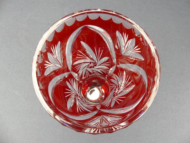 Cut crystal vase from Bohemia