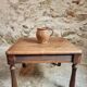 Table basse ancienne en noyer et chêne – France, vers 1900
