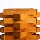 Large, Rare 1960s Pine Veneer Floor or Table Lamp — Scandinavian Production