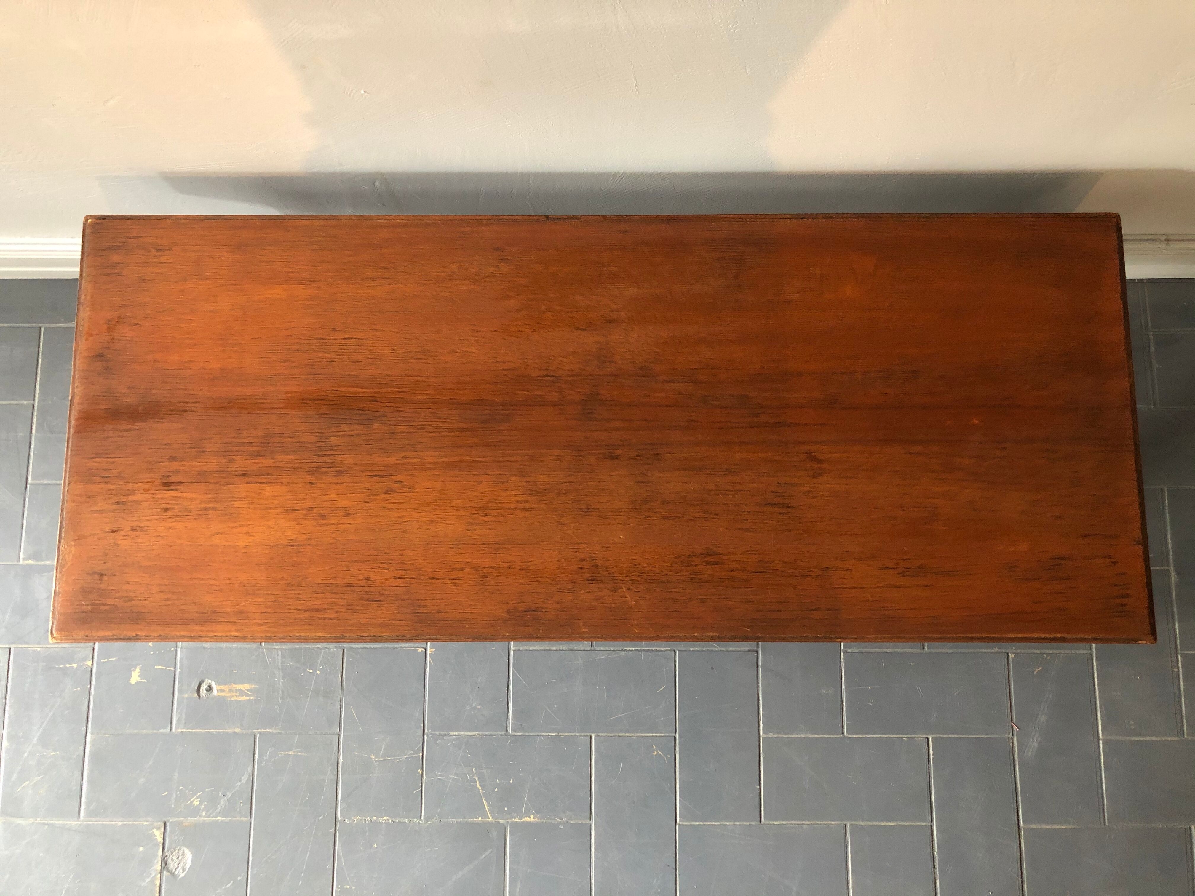 Vintage coffee table teak veneer