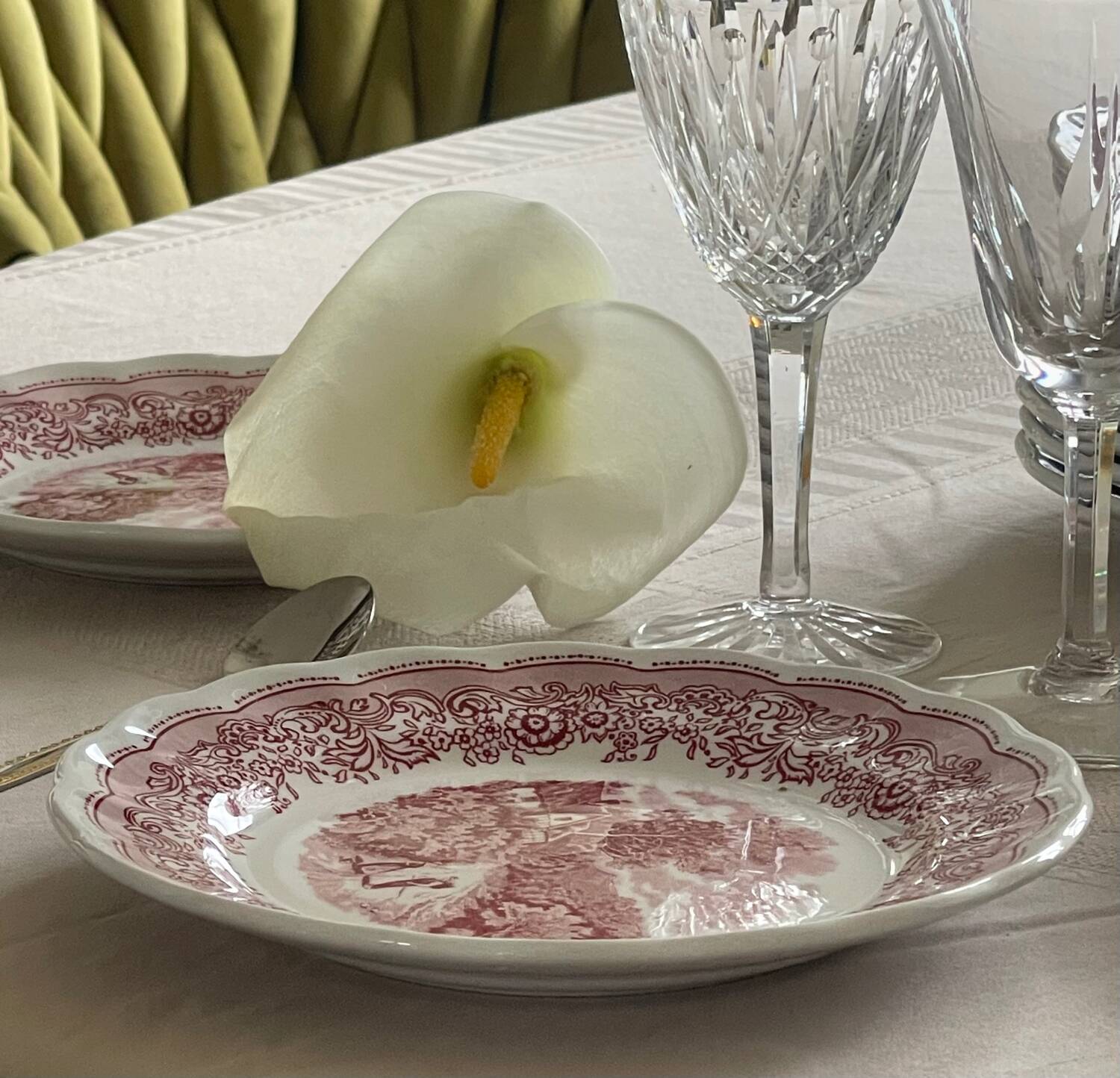 12 dessert plates Fontebasso Italy.