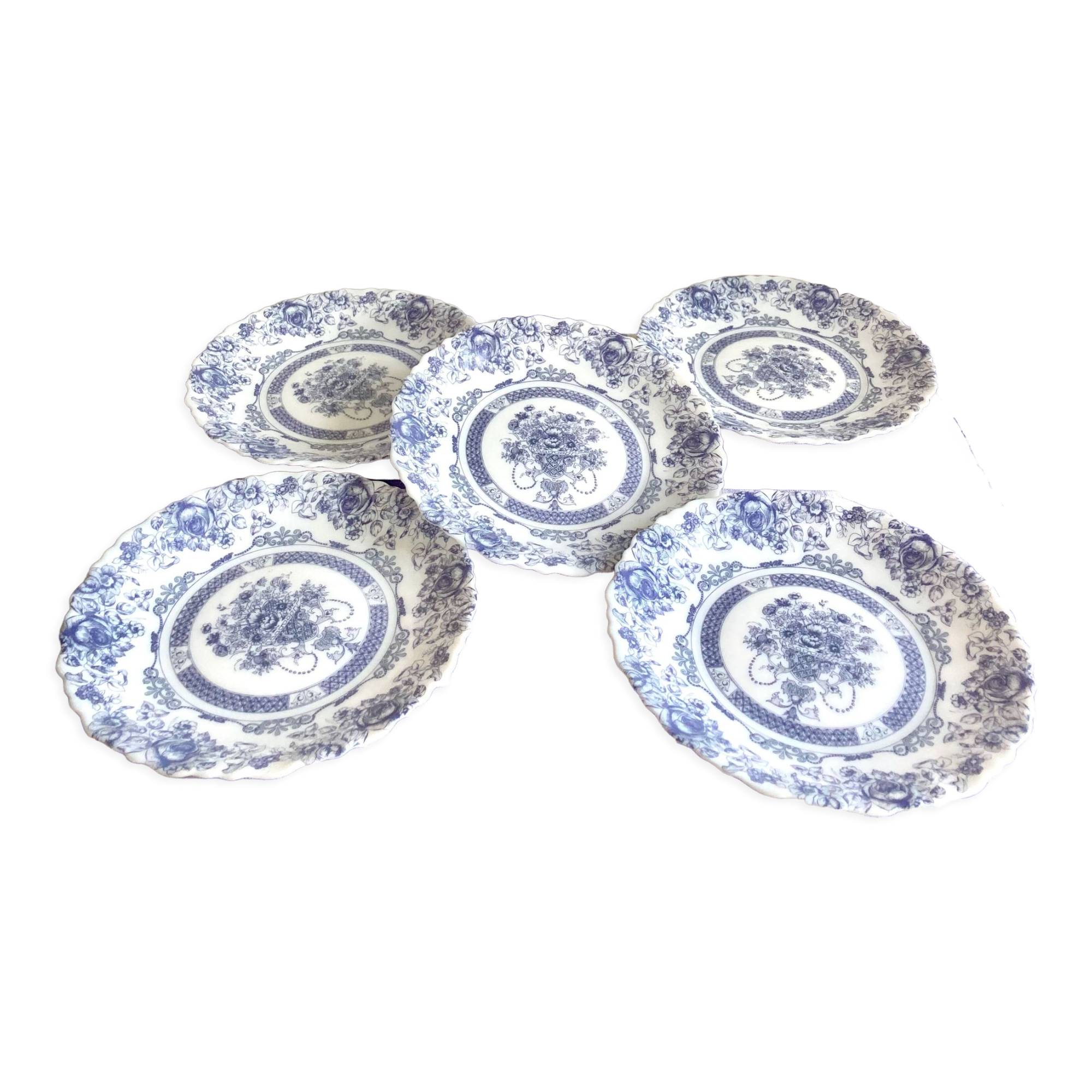 Assiettes à dessert Honorine Arcopal 1980