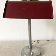 Lampe de bureau art déco en alu et tôle