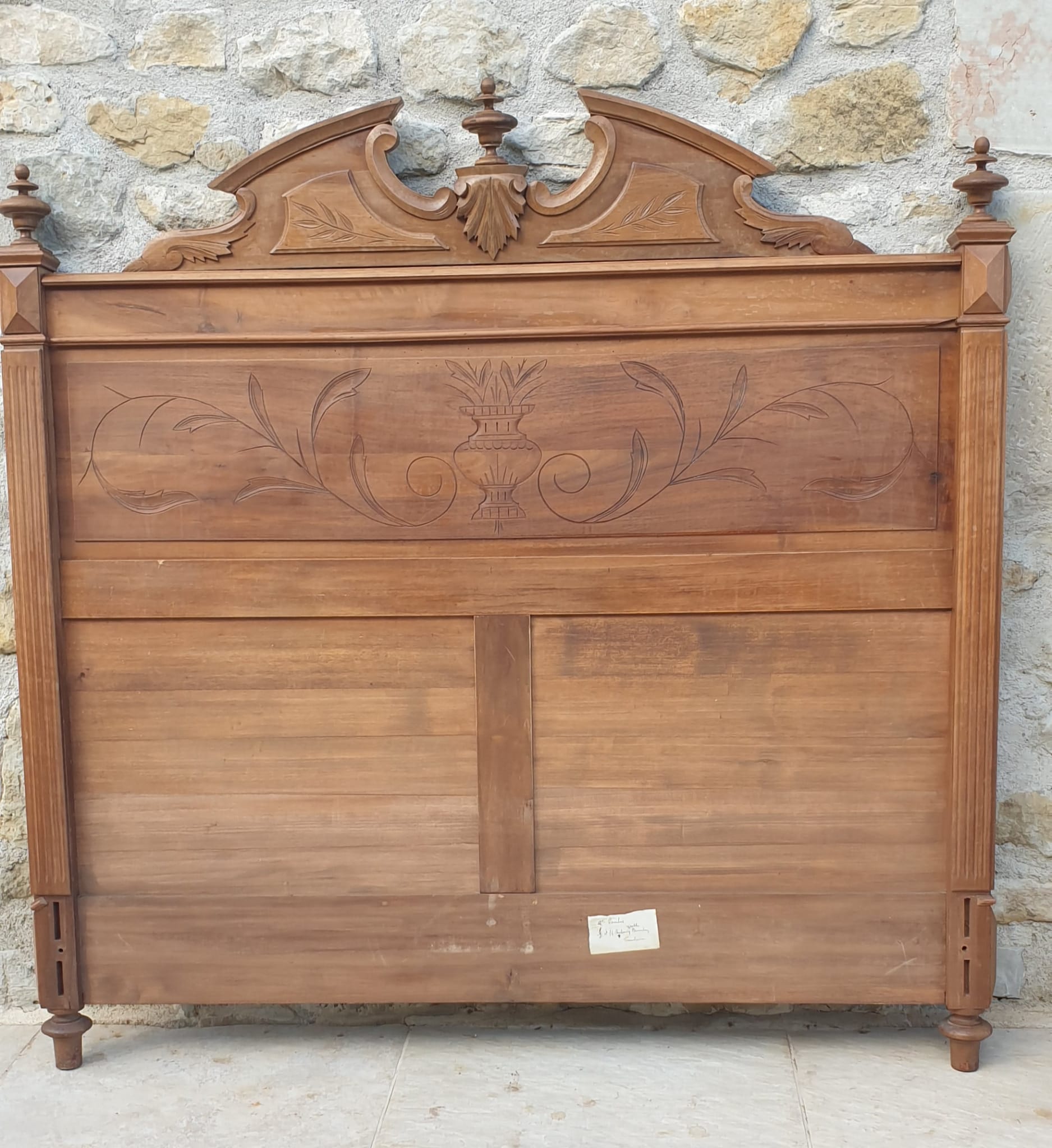 Old solid wood bed 140 / headboard
