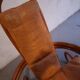 Set de fauteuils en bambou et cuir années 60'S