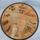 Table basse ronde céramique de Vallauris modèle "herbier"