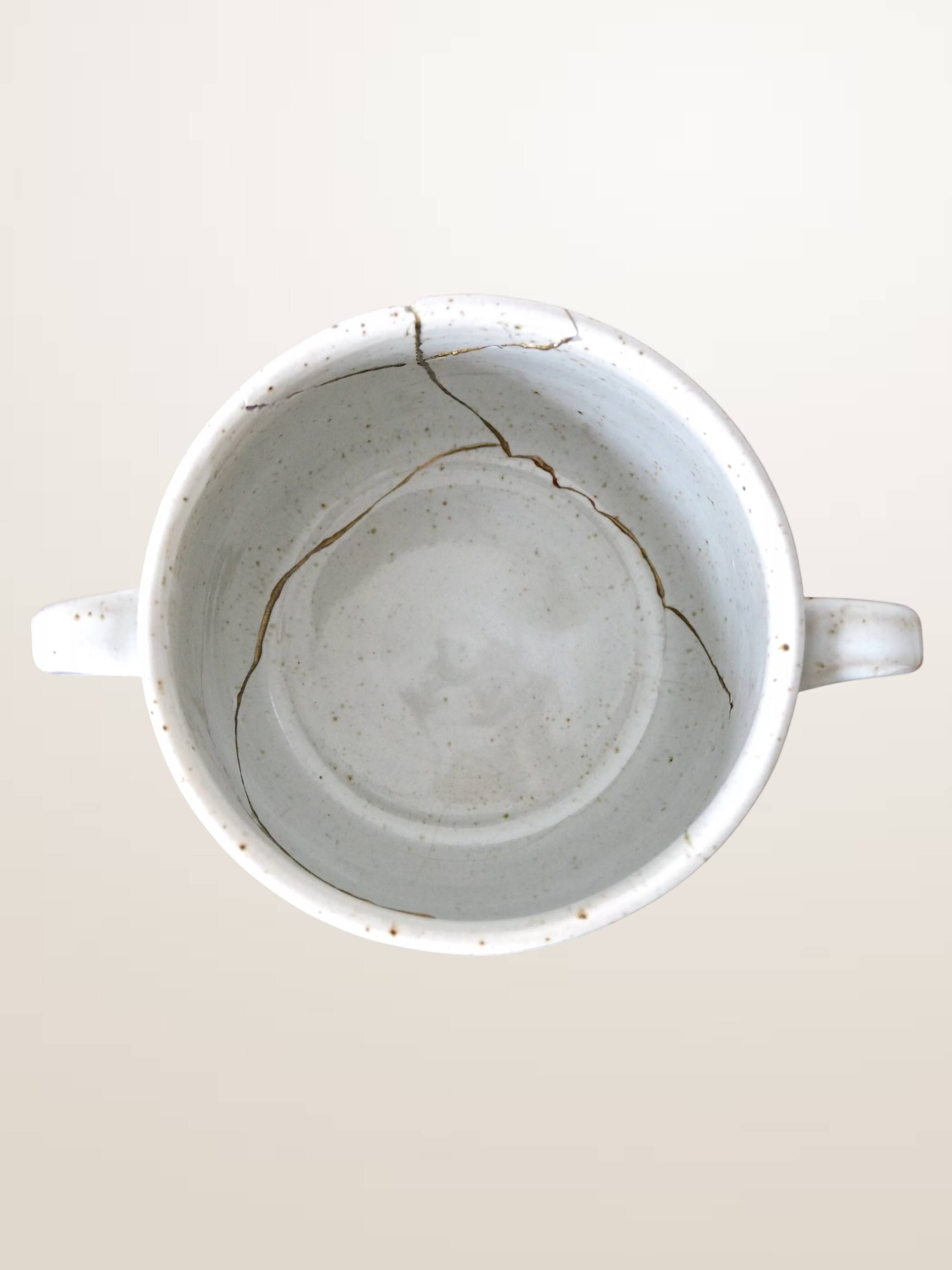 Speckled glazed stoneware soup tureen, Stoneware from the Marais.