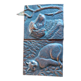 Plaques chat et chien bronze