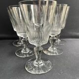 6 large blown and cut glasses from the 19th century