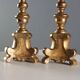 Pair of antique carved wooden candlesticks, Italy, 19th century