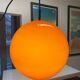 Orange ball chandelier