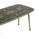 Fifties Rockabilly Coffee Table Glass Conical Golden Legs 90cm