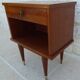 Vintage bedside table with 1 drawer and 1 niche, brass feet - very good condition.