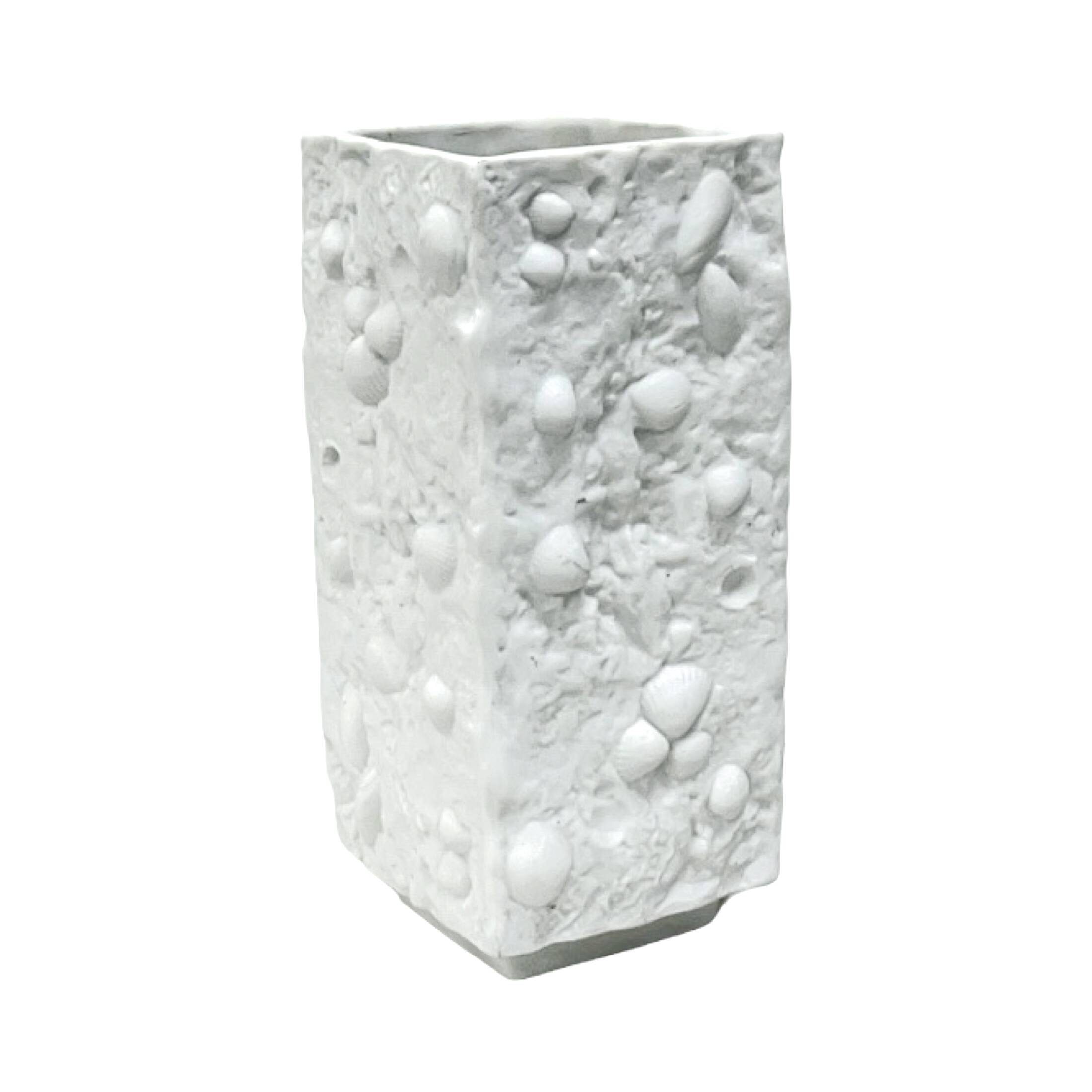 Fossil Biscuit Vase, VEB Kunstporzellan Ilmenau, Germany 1970s