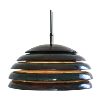 Black Pearl Aluminum Ceiling Lamp, 1950s