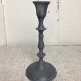 Gray patinated bronze candlestick
