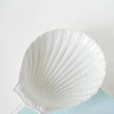 Shell-shaped ceramic bowl, white, 1970