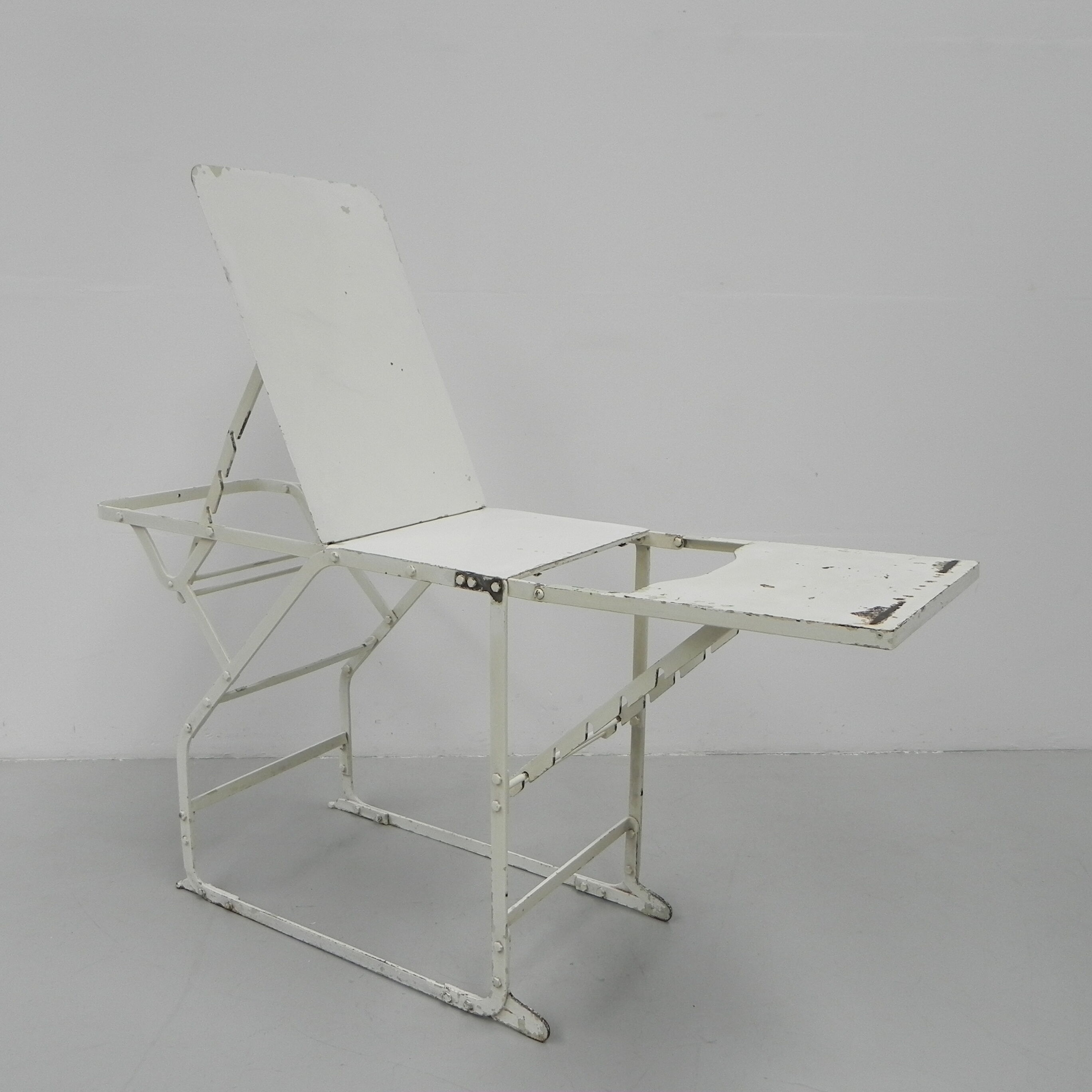 Industrial side table, hospital bed