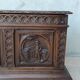 Breton chest in carved wood