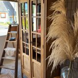 Vitrine parisienne bois brut