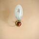 Vintage Mid Century Space Age brass & green opaline wall light Lunel