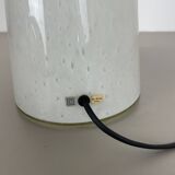 Grande lampe de table en verre ufo de 36 cm fabriquée par glashütte limburg, allemagne, années 1970
