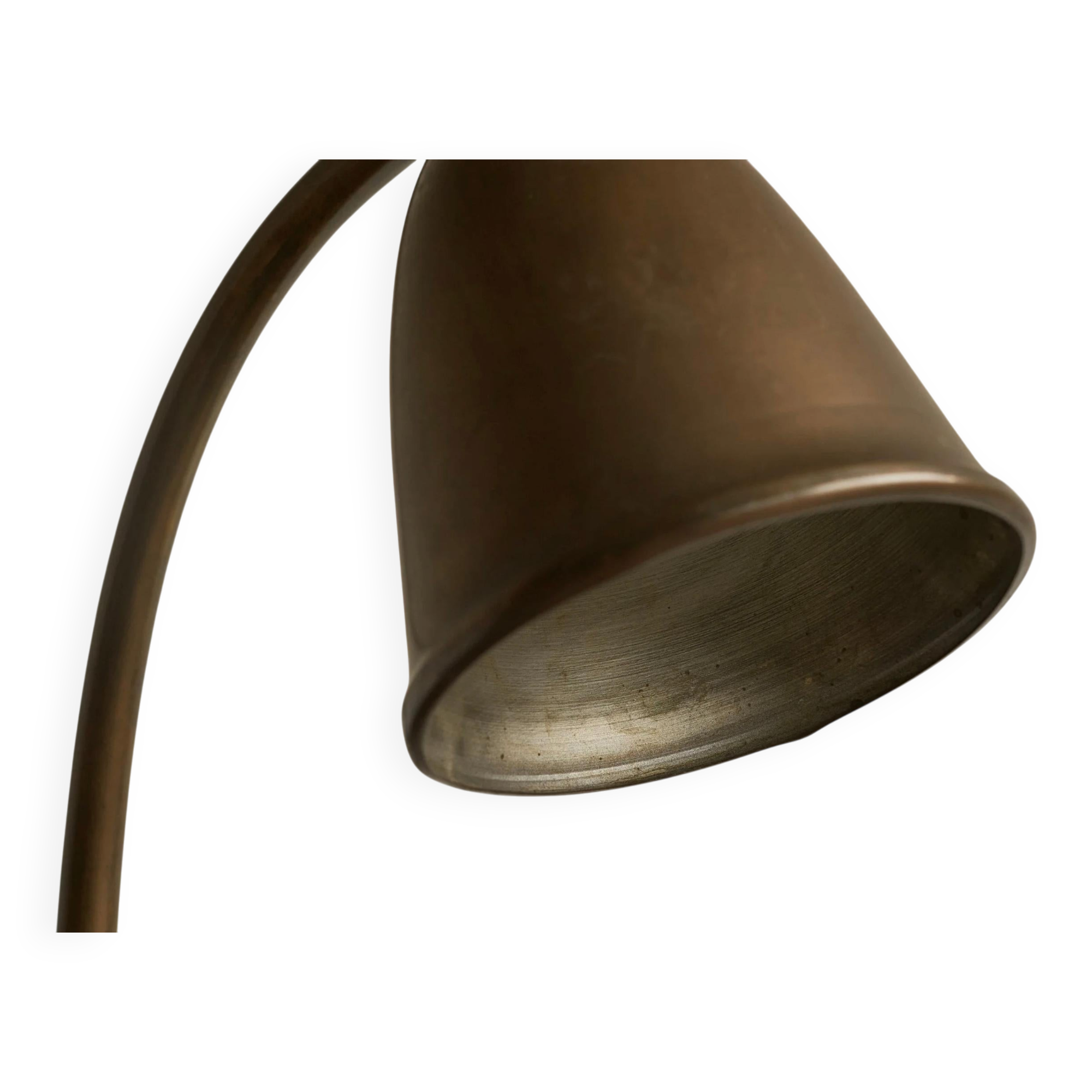Art Deco table lamp in patinated brass from the 1930s.