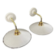 Set of two sconces in new electrified white enamelled sheet metal