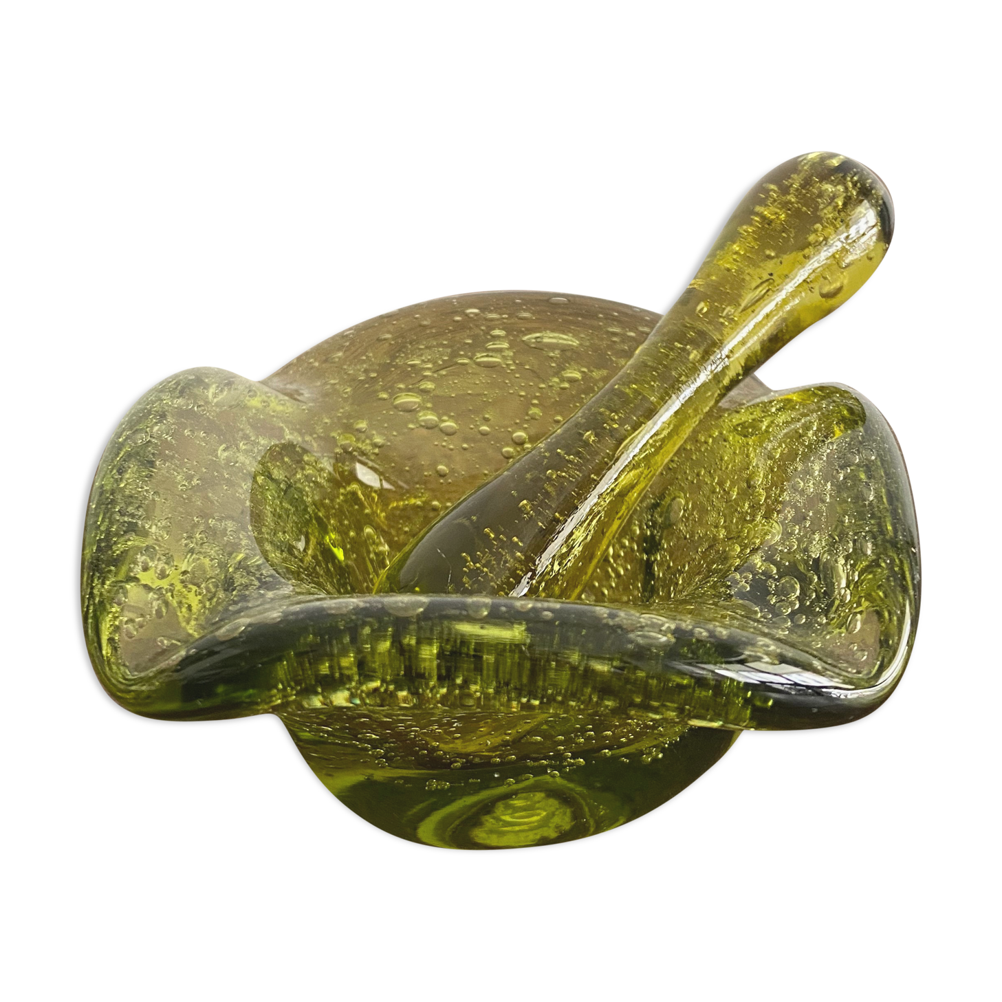 Cendrier en verre bulle biot