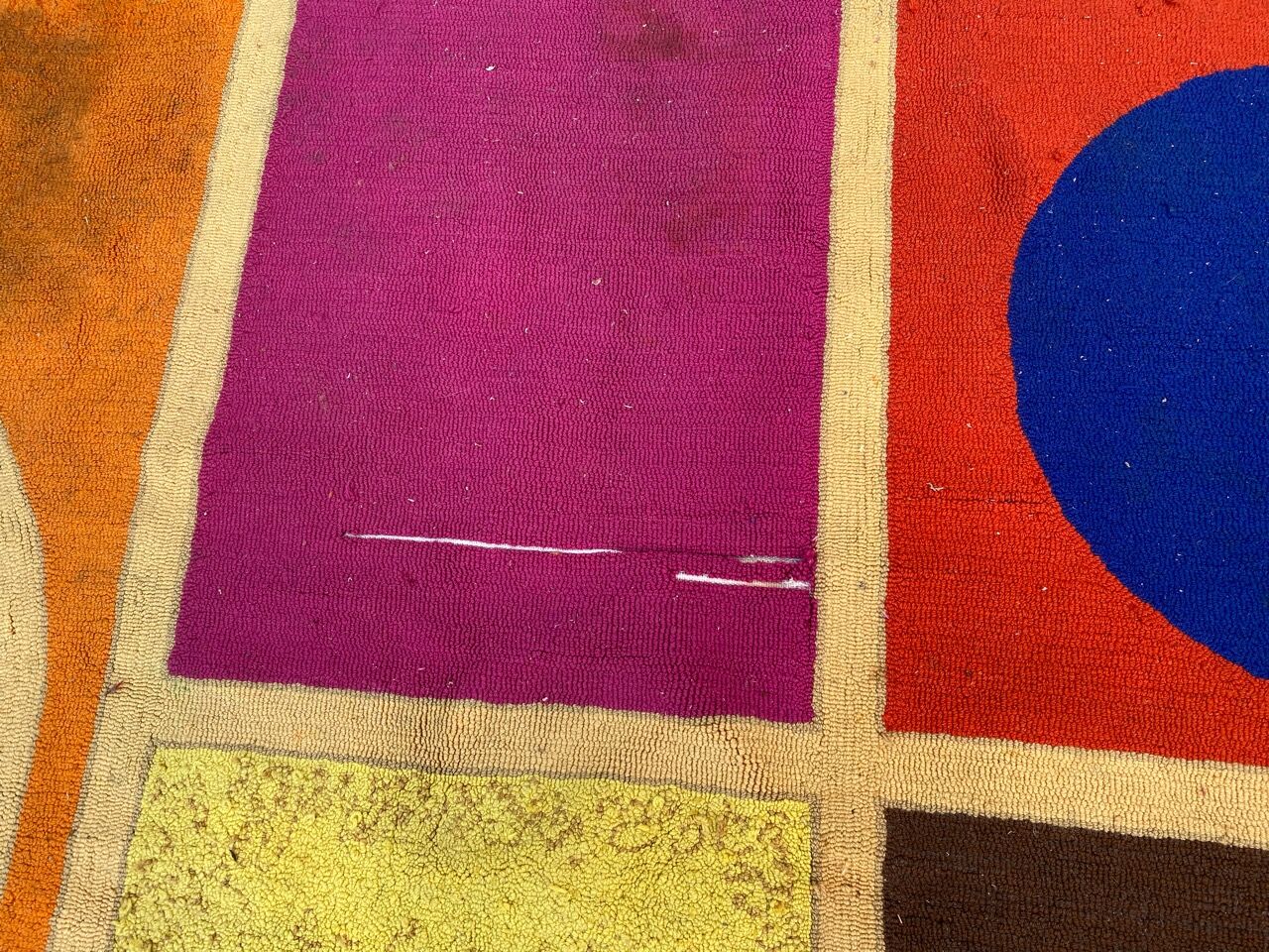 Tapis moderne polonais signé Tufté main 198x360 cm