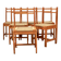 6 light wood chairs with rush seats, Italy, 1960s