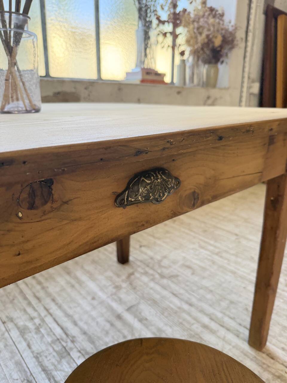 1950s pine farmhouse table 220cm