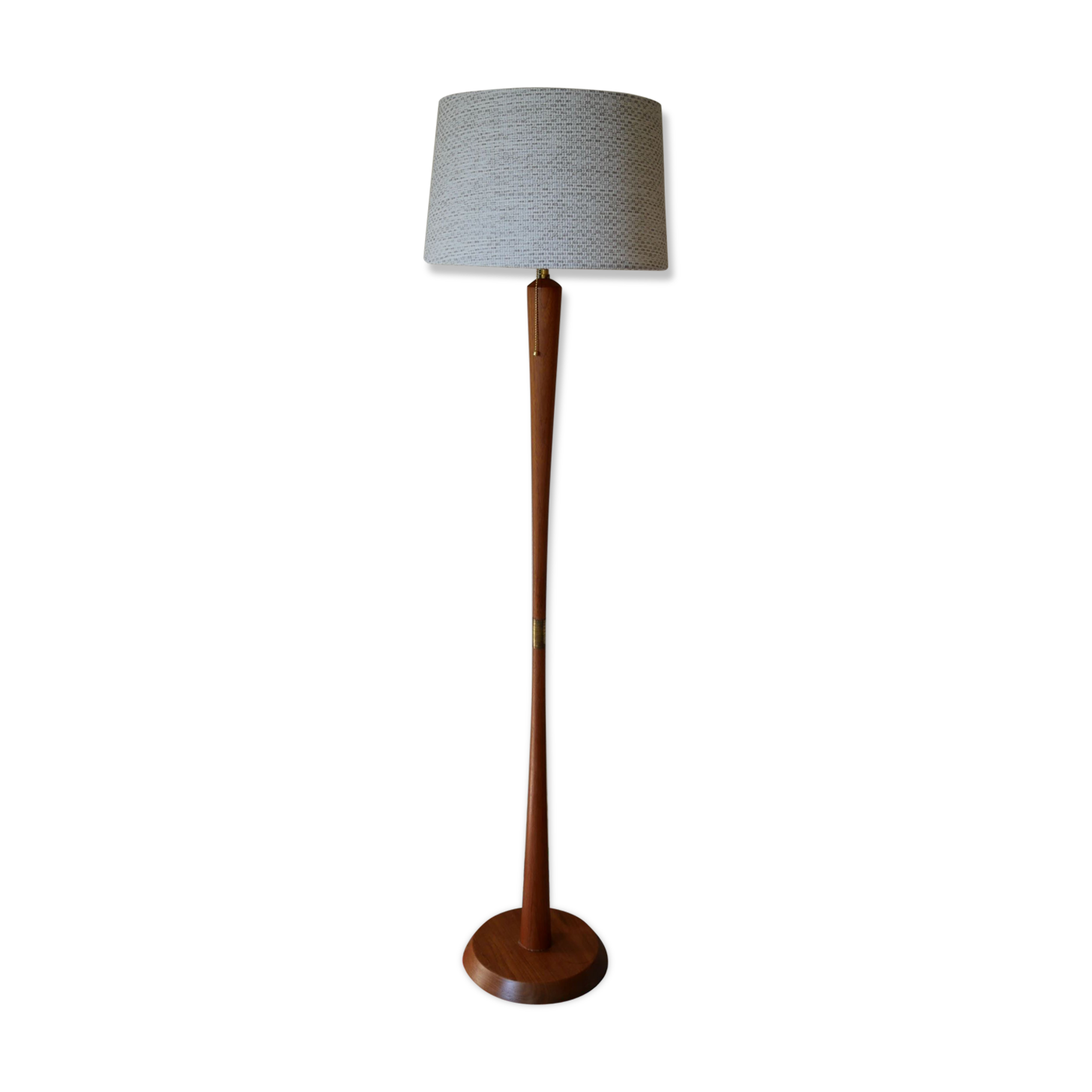 Scandinavian "diabolo" teak floor lamp, 1960s