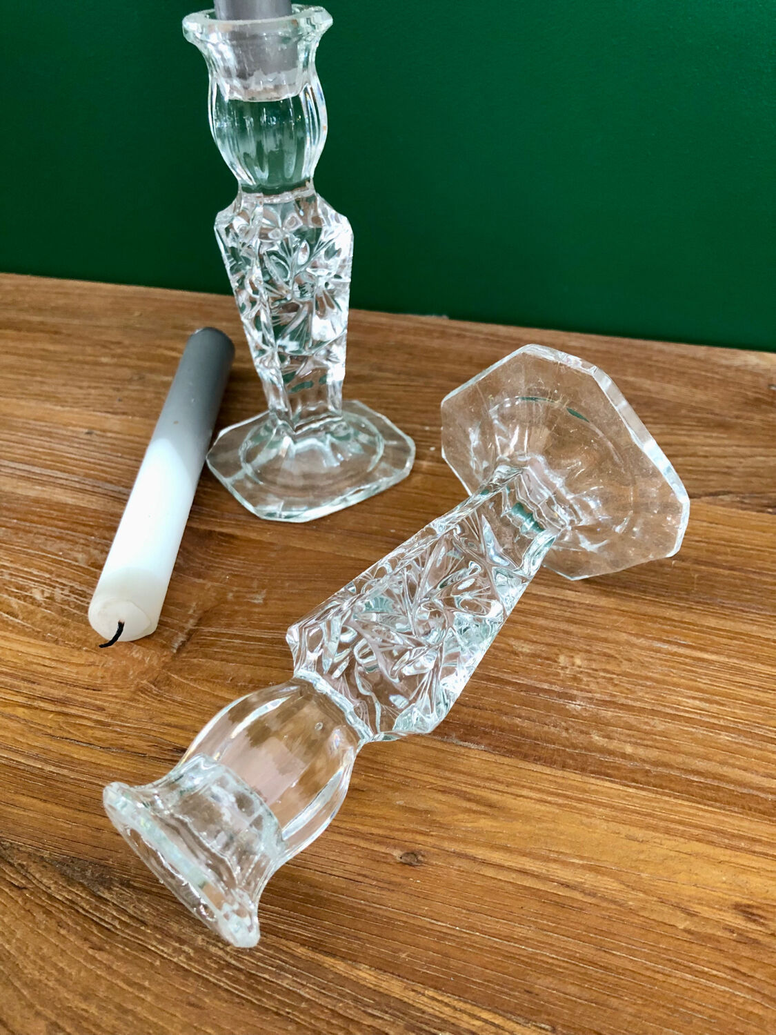 Square base candle holders