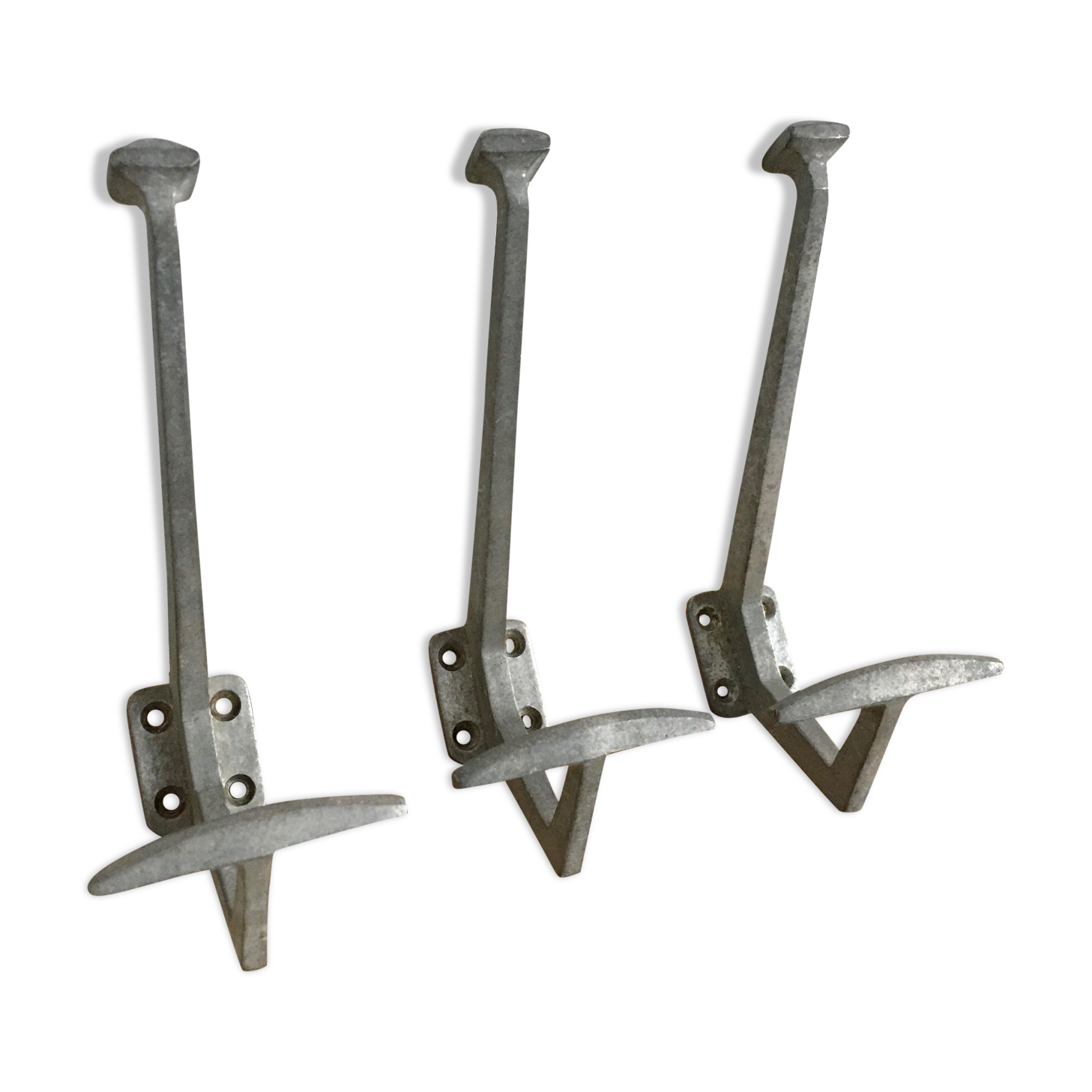 Lot de 3 patères industrielles
