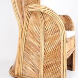 Large rattan “palm” armchair