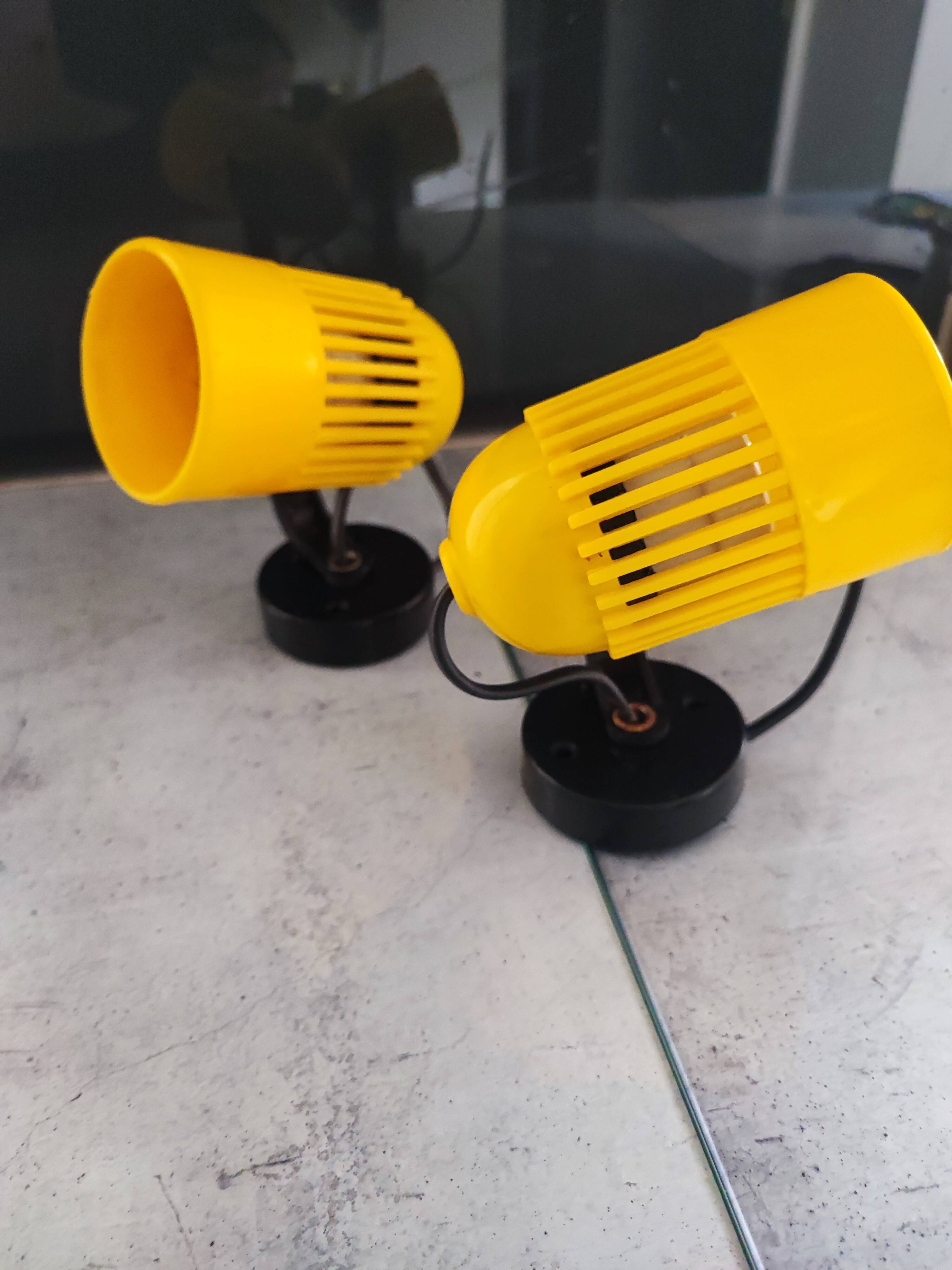 Vintage stilplast wall lamp pair