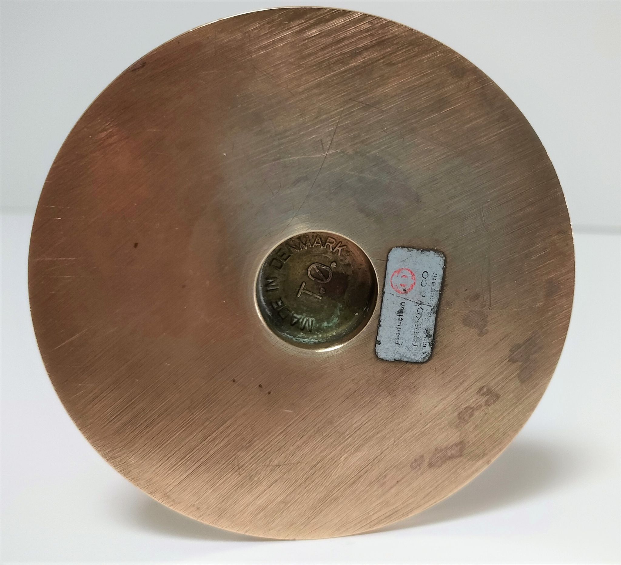 Hi Fi candle holder by Max Bruël for Torben Orskov solid brass h. 26,5 cm