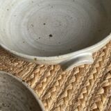 Set of 2 dishes and 2 plates in stoneware from the 70s and 80s